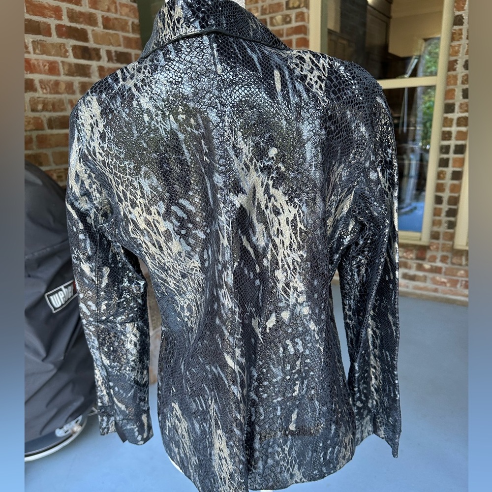 Leather Patterned Jacket - image 2